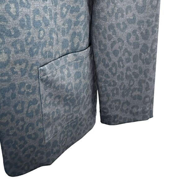 Christian Siriano Blazer Leopard Animal Print Open Jacket Mob Wife Size Medium - Picture 7 of 12